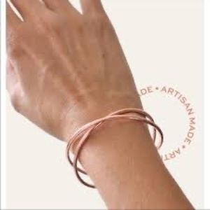 Tribe Alive Rose Gold Criss Cross Cuff NEW